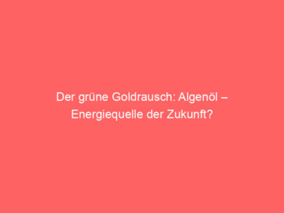 der gruene goldrausch algenoel energiequelle der zukunft 6014